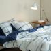 Chinese-style Plant-dyed Four-piece Set, Simple Blue Checkered Pure Cotton Duvet Cover And Bed Sheet, Skin-friendly_maomaolike.com