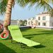 Folding Chaise Lounge Chair, Pool Sun Tanning Chair, Outdoor Lounge Chair With Reclining Back, Breathable Mesh Seat, Headrest_maomaolike.com