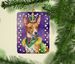 Basenji King Of Mardi Gras Porcelain Ornament Christmas Tree Hanging Decorations For Home Christmas Holiday, Rectangle, Gift, Multicolor_maomaolike.com