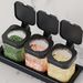 3pcs With Spoon 10oz Glass Jar Set Seasoning Jars Organizer Storage Bottles For Spice Rack_maomaolike.com