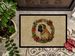 Mastiff Christmas Flowers Doormat Front Door Mat Indoor Outdoor Rugs For Entryway, Non Slip Washable Low Pile, 24H X 36W_maomaolike.com