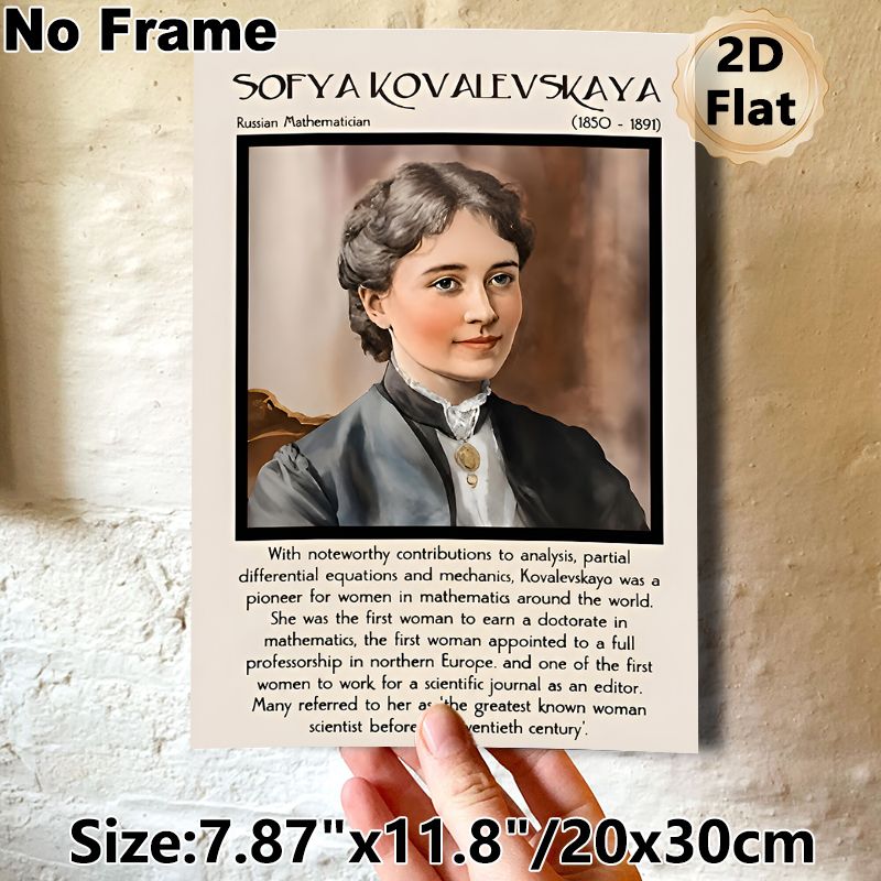 Sofya Kovalevskaya Portrait Painting Poster, Vintage-style Portrait Of Pioneering Russian Mathematician Poster, Informative Educational Decor Suitable_maomaolike.com