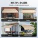 VEVOR Manual Retractable Awning, 10 X 8 Ft Outdoor Patio Awning Retractable Sun Shade, Water-Resistant Polyester Patio Door Window Awning Sunshade Shelter With Crank Handle For Backyard, Balcony_maomaolike.com