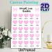 Weight Loss Tracker Painting Poster, Pastel Pink Heart & Bow Design Poster, Practical Tool To Monitor Weekly Weight Loss Progress For Home Or Personal_maomaolike.com
