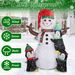 5.9FT Christmas Inflatable Outdoor Decoration Snowman Penguin Blow Up Yard Decoration With LED Light Built-in Air Blower For Winter Holiday Xmas Garden_maomaolike.com