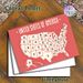 US Map Themed Painting Poster, Minimalist Retro Coral-toned US Map Poster, Clear State Abbreviations For Geographic Reference, Ideal For Home Office_maomaolike.com