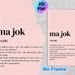 Balkan Slang "Ma Jok" Painting Poster, Soft Pink Minimalist Typographic Poster, Humorous Conversational Definition Decor Ideal For Home Office, Living_maomaolike.com