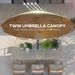 Double-sided Patio Umbrella, 9.7 Ft. Outdoor Umbrella With 45-Degree Tilt And Crank, LED Solar Light And 12 Ribs, Coffee_maomaolike.com