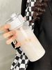 Portable Plastic Sports Fitness Large Capacity Transparent Cup With Tea Compartment Outdoor Anti-drop Water Bottle_maomaolike.com