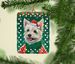 Westie Christmas Porcelain Ornament Christmas Tree Hanging Decorations For Home Christmas Holiday, Rectangle, Gift, Multicolor_maomaolike.com