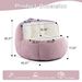 Oversized Bean Bag Chairs,Multicolor Fur Couch Filled With Shredded Sponge,Large Lounger Sofa For Living Room,No Assembly Required , Pink+White+Purple_maomaolike.com