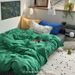 Amber Pine Forest INS Washed Cotton Bedding Four-Piece Solid Color Sheet Duvet Cover Bed Skirt Three-Piece Set_maomaolike.com