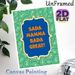 Fun Slogan & Paisley Themed Painting Poster, Vibrant Green Paisley Pattern With Bold Typography Poster, Cheerful Decorative Piece Suitable For Living_maomaolike.com