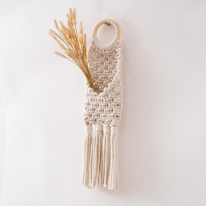 Handwoven Tapestry Cotton Rope Pouch Door Handle Phone Key Wallet Storage Bag Decoration Wall Hanging_maomaolike.com