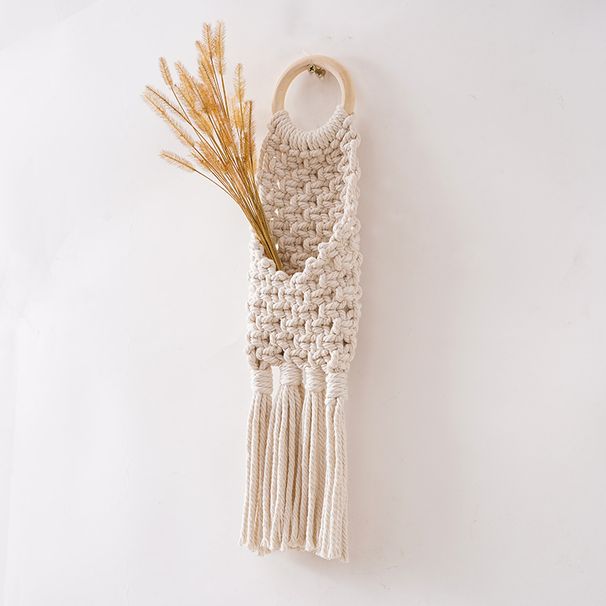 Handwoven Tapestry Cotton Rope Pouch Door Handle Phone Key Wallet Storage Bag Decoration Wall Hanging_maomaolike.com