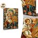 Virgin Mary And Child Religious Painting Poster, Exquisite Traditional Sacred Icon Style Poster, Serene Spiritual Artwork Surrounded By Vivid Florals_maomaolike.com
