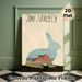 John Steinbeck Farm Rabbit Painting Poster, Vintage Rabbit Silhouette With Red Farm Scene Poster, Retro Literary-inspired Decor For Home Study, Living_maomaolike.com