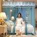 Three-Door Palace Mosquito Net Double Layer Princess Style Floor Stand 1.5m/1.8m 2m Encrypted Thickened Bed Canopy_maomaolike.com