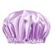Bathroom Products Women's Large Waterproof Round Cap Double Layer Satin Shower Cap High Quality Satin Lining Color Can Be Customized_maomaolike.com