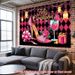 Purple High Heels Birthday Party Banner - 2D Flat Polyester Backdrop, Wall Hanging Photo Props, Party Decor_maomaolike.com