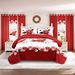 9 Piece Soft All-Season Washed Microfiber Cover Set , Queen/King Bedding Set With Zipper Closure, Sheet, Pillowcases,Shams & Curtains, Print, Moisture-Wicking, Soft ,Cooling, Breathable, Easy Care_maomaolike.com