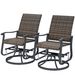 Wicker Rattan Swivel Patio Glider Chair Set Of 2, Outdoor Glider Chair With Steel Frame, High Back, Brown_maomaolike.com