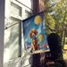 Chocolate Toy Poodle Happy Birthday House Flag Large Porch Sleeve Pole Decorative Outside Yard Banner Artwork Wall Hanging, Polyester, House Size, Multicolor_maomaolike.com