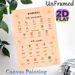 Hangeul Alphabet Painting Poster, Soft-colored Clear Korean Consonants & Vowels Chart Poster, Practical Aid For Korean Language Learning, Suitable For_maomaolike.com