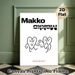 Cartoon Heart Themed Painting Poster, Minimalist Black & White Playful Anthropomorphic Hearts Poster, Quirky Expressive Design Ideal For Bedroom_maomaolike.com