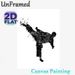 Martial Arts Kick Painting Poster, Ink-splatter Black Silhouette Poster, Dynamic Martial Arts Design, Ideal For Home Gym And Martial Arts Studio_maomaolike.com