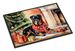 Rottweiler Cozy Christmas Doormat Front Door Mat Indoor Outdoor Rugs For Entryway, Non Slip Washable Low Pile, 24H X 36W_maomaolike.com