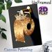 Crown-adorned Glittery Toilet Paper Painting Poster, Sparkly Glamorous Gold Glitter Poster, Whimsical Elegant Design Adds Chic Touch For Bathroom Wall_maomaolike.com