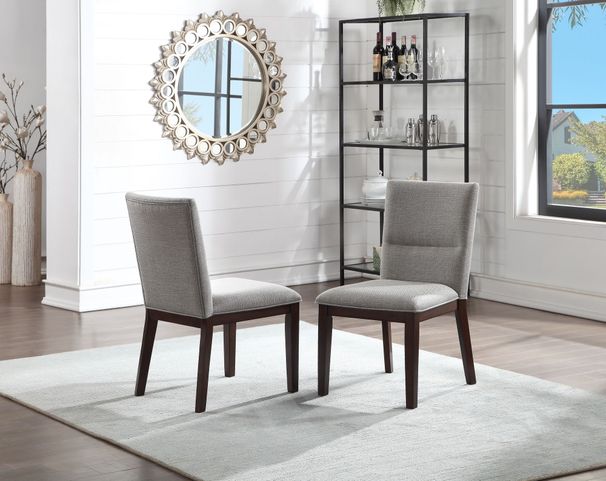 Amalie Brown Side Chair Set Of 2 - Modern Accent Chairs For Living Room Or Dining Room_maomaolike.com