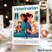 Veterinarian Themed Painting Poster, Warm Vivid Veterinarian With Cat & Dog Poster, Informative Decorative Piece Ideal For Veterinary Clinics, Pet_maomaolike.com