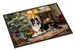 Australian Shepherd Cozy Christmas Doormat Front Door Mat Indoor Outdoor Rugs For Entryway, Non Slip Washable Low Pile, 24H X 36W_maomaolike.com