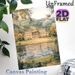 Mansion Waterscape Painting Poster, Soft Watercolor Style Poster, Elegant Lakeside Manor With Rolling Hills & Lake Reflection, Tranquil Scenic Artwork_maomaolike.com
