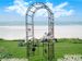 Metal Garden Arch With Doors Garden Arbor Trellis Climbing Plants Support Arch Outdoor Arch Wedding Arch Party Events Archway Black_maomaolike.com
