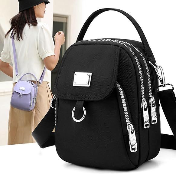 Small Crossbody Purse For Women, Nylon Crossbody Wallet Phone Bag Shoulder Strap Wallet Pouch, Mini Cell Phone Purse_maomaolike.com
