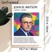 John B. Watson Psychology Themed Painting Poster, Vibrant Polygonal Portrait Poster, Informative Design With Behaviorism Introduction, Ideal For_maomaolike.com