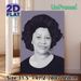 Black Woman Portrait Painting Poster, Monochrome Stylized Illustrated Portrait Poster, Elegant Decorative Piece Ideal For Living Room, Home Office_maomaolike.com
