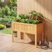 Wood Raised Garden Bed Elevated Planter Box With Bed Liner And Drainage Holes For Vegetables Flowers Herbs For Garden, Backyard, Balcony Or Patio_maomaolike.com