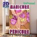 Manicure & Pedicure Painting Poster, Vibrant Floral-accented Manicure & Pedicure Scene Poster, Elegant Spa-style Decor Ideal For Beauty Salons, Spa_maomaolike.com