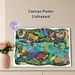 Tropical Rainforest Wildlife Painting Poster, Vibrant Colorful Playful Jungle Animal Scene Poster, Richly Illustrated Decor Piece Suitable For Home_maomaolike.com
