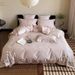 Autumn Winter 100S Long Staple Brushed Four-Piece Set American Floral Embroidery Pure Cotton Warm Duvet Cover Bedding_maomaolike.com