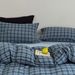 Wholesale Japanese Retro Plaid Soft Double Layer Crinkle Yarn All-Cotton 4-Piece Simple Artistic Style Pure Cotton Four-Piece Set_maomaolike.com