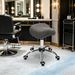 Ergonomic Rolling Saddle Stool PU Leather Hydraulic Spa Stool_maomaolike.com