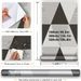 45cm*2000cm Modern Geometric Triangle Peel And Stick Wallpaper, Black White Grey Waterproof Self Adhesive Wall Covering For Bedroom Living Room_maomaolike.com