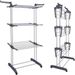 1pc Clothes Drying Rack, Indoor, Outdoor Laundry Drying Rack, With Foldable Wings, Space Saving Laundry Rack, Laundry Hanger Dryer Rack, Includes 2 Packs Of Stainless Hangers For Underwear_maomaolike.com