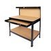 63" Tools Cabinet Working Tables Workbench Tool Storage Workshop Table With Drawers And Pegboard_maomaolike.com