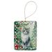 Australian Mist Cat By The Christmas Tree Porcelain Ornament Christmas Tree Hanging Decorations For Home Christmas Holiday, Rectangle, Gift, Multicolor_maomaolike.com